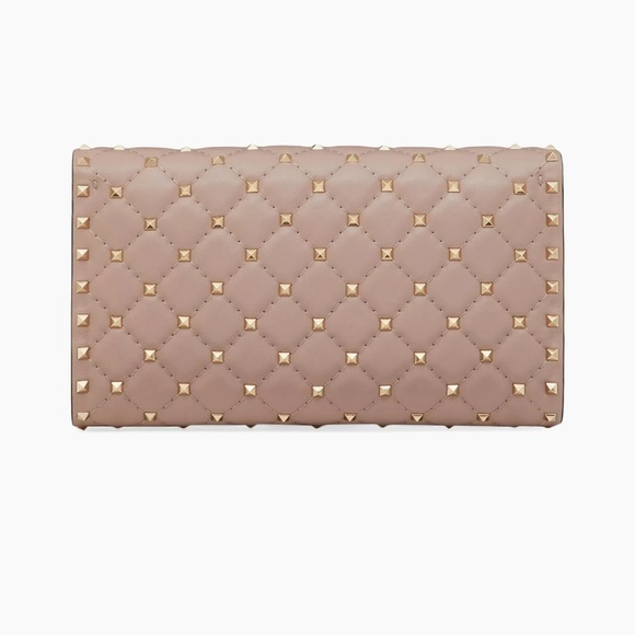 VALENTINO ROCKSTUD SPIKE NAPPA LEATHER CROSSBODY CLUTCH BAG - Picture 4 of 15